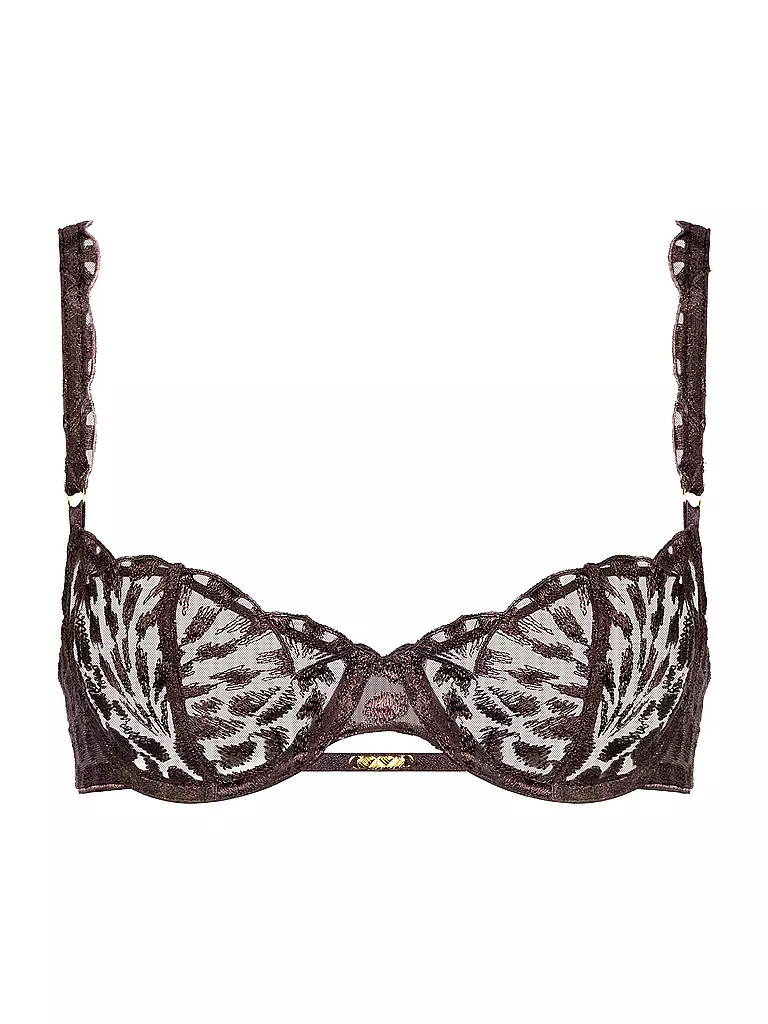 AUBADE | Sujetador con aros HALBSCHALE CRAZY IN LOVE satin brown | Marrón