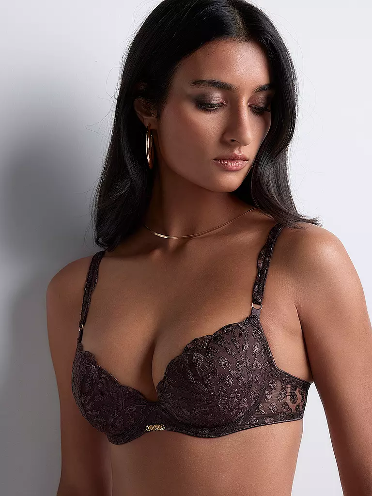 AUBADE | Sujetador Push Up CRAZY IN LOVE marrón satinado | 