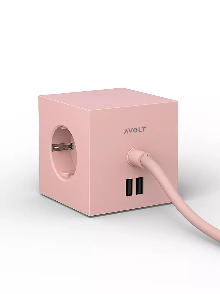 AVOLT | Regleta Square 1 F 1.8MT Rosa Antiguo | Rosa