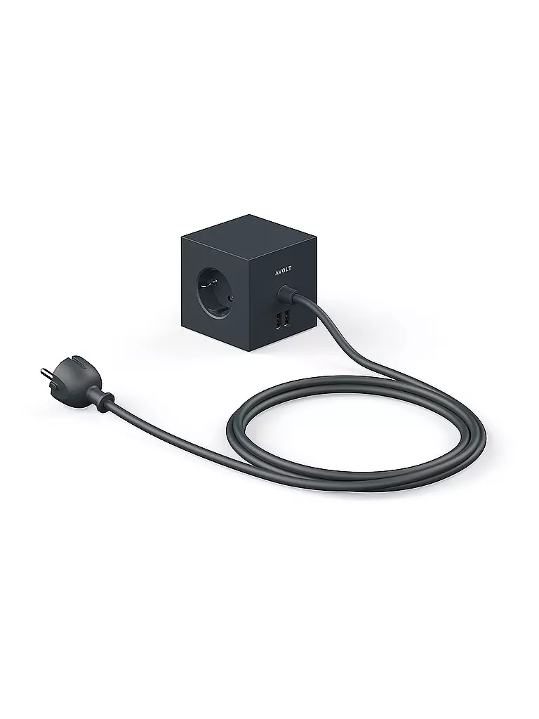 AVOLT | Regleta Square 1 F 1.8MT Stockholm Black | Negro