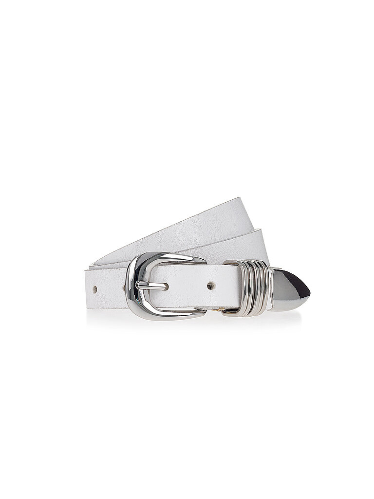 Cinturón de cuero blanco 75