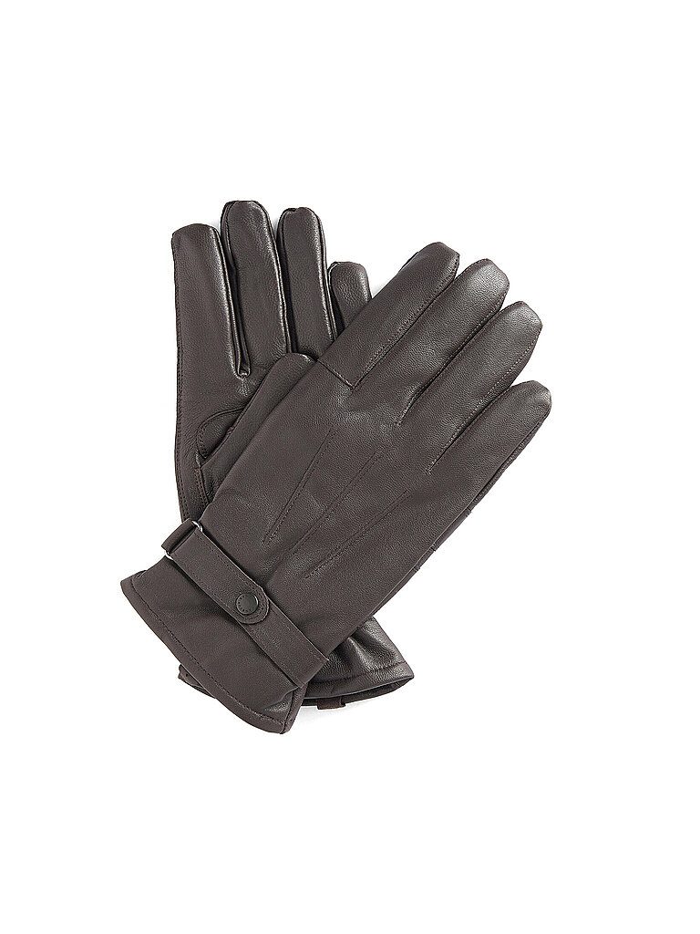 Guantes de cuero marrón L