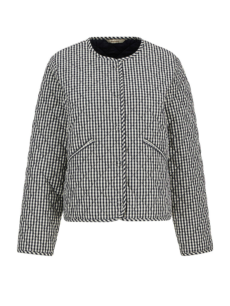 Chaqueta Acolchada Ligera CASHEL GINGHAM COLLARLESS azul oscuro 38