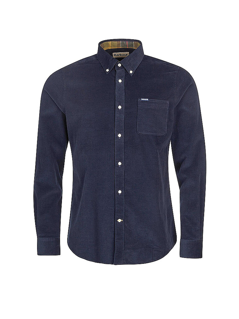 Barbour Camisa de pana RAMSEY azul oscuro