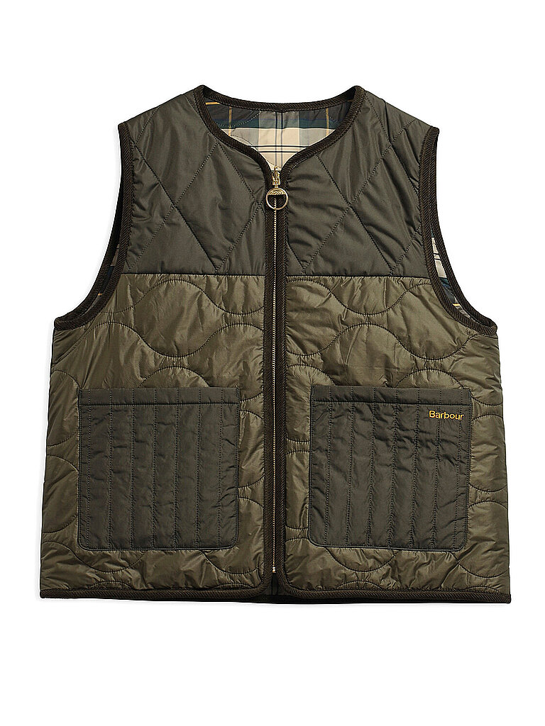 Barbour Chaleco acolchado reversible NUNWELL oliva