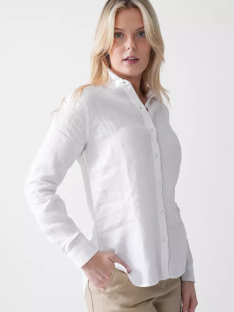 BARBOUR | Camisa de lino MARINE | Blanco