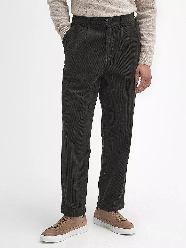 BARBOUR | Cordhose Relaxed Fit | Oliva