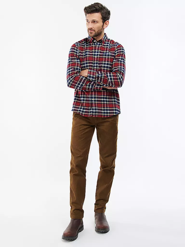BARBOUR | Flanellhemd Slim Fit BEDSOM | Rojo
