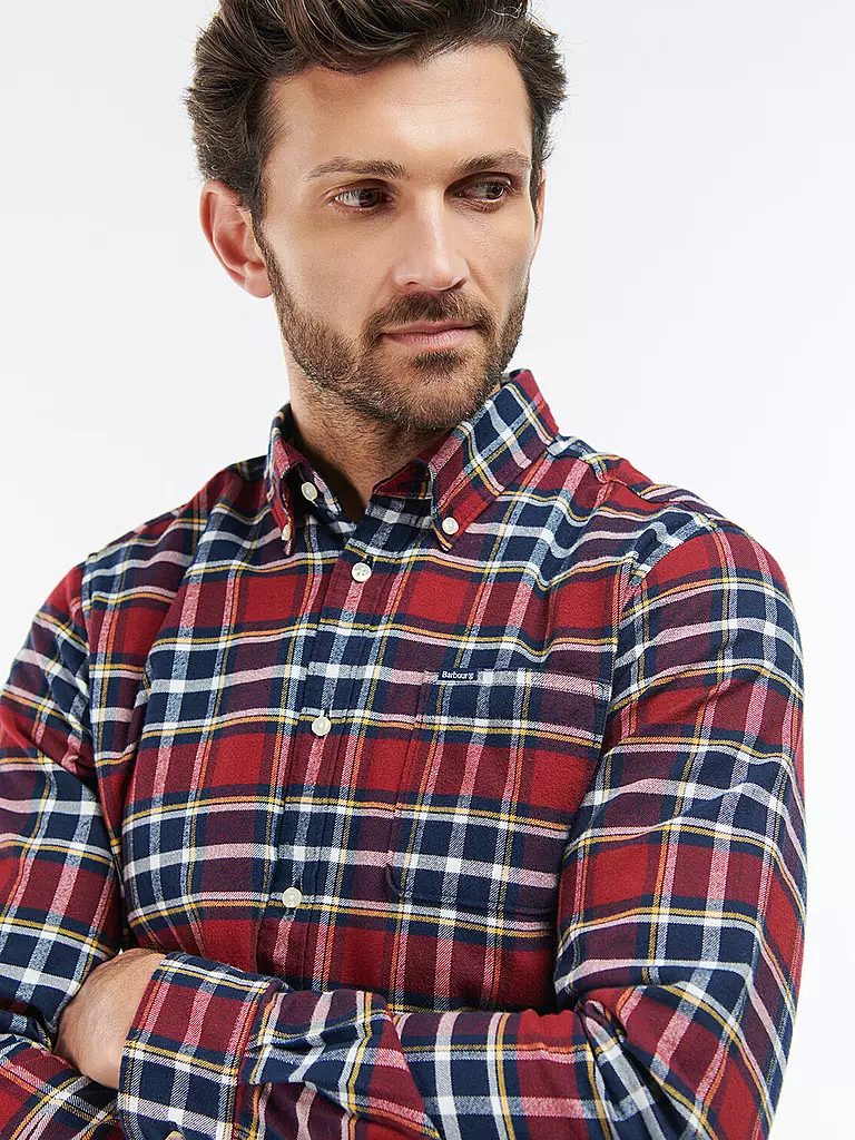 BARBOUR | Flanellhemd Slim Fit BEDSOM | Rojo