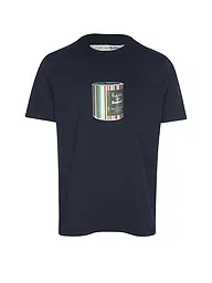 BARBOUR | Paul Smith loves Barbour Camiseta con gráfico de lata de cera | Azul oscuro