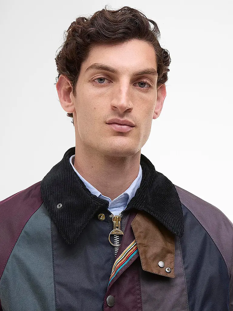 BARBOUR | Paul Smith loves Barbour Chaqueta encerada a rayas de gran tamaño Bedale |