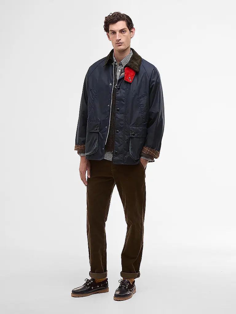 BARBOUR | Paul Smith loves Barbour Chaqueta encerada Oversized Bedale | Azul oscuro