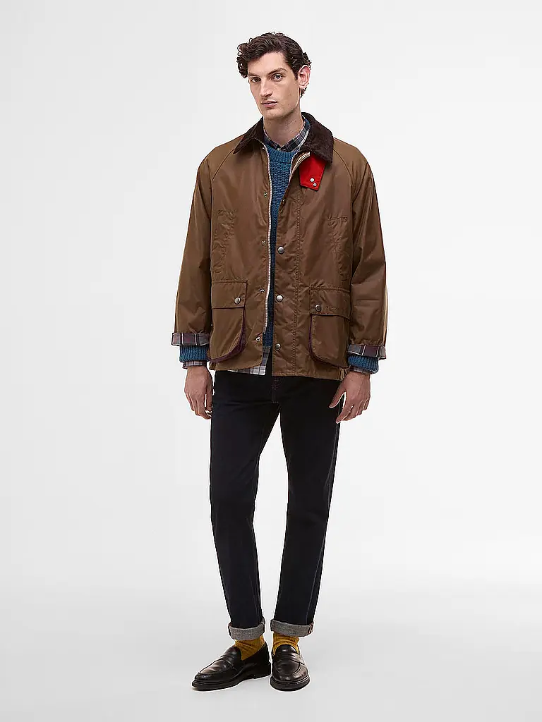 BARBOUR | Paul Smith loves Barbour Chaqueta encerada Oversized Bedale | Marrón