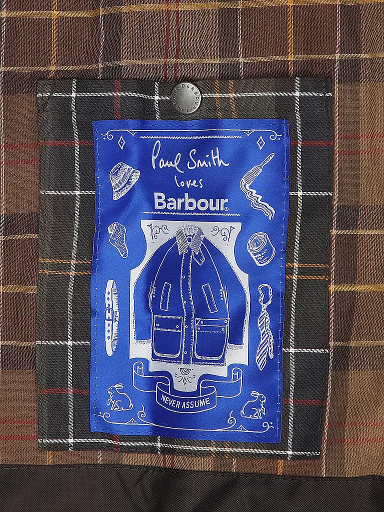BARBOUR | Paul Smith loves Barbour Chaqueta encerada Oversized Bedale | Lila