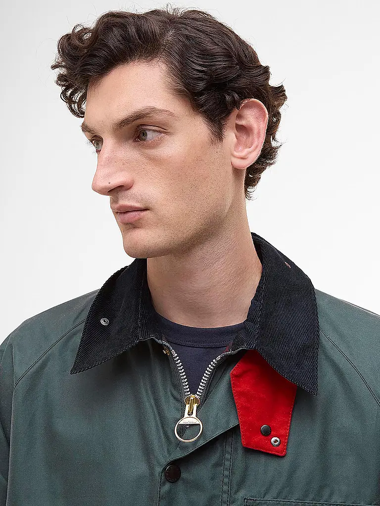 BARBOUR | Paul Smith loves Barbour Chaqueta encerada Transport | Gris