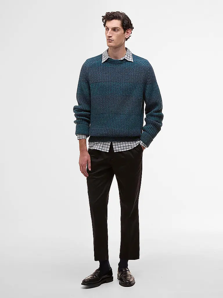 BARBOUR | Paul Smith loves Barbour Jersey Saddle con cuello redondo | Azul