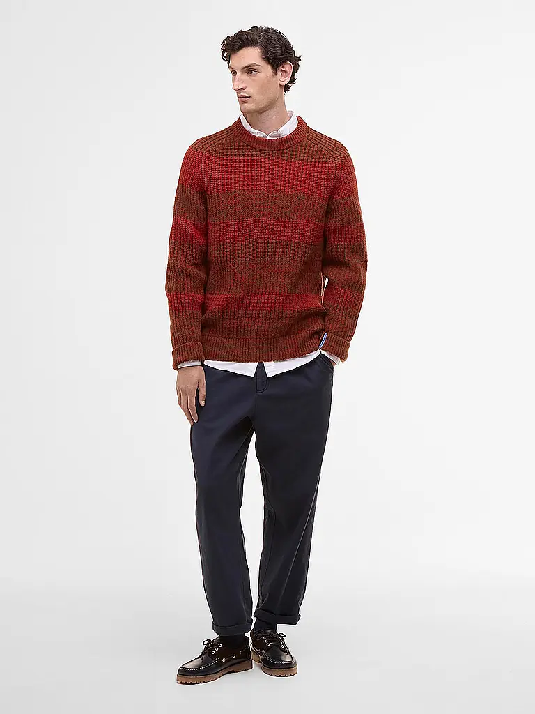 BARBOUR | Paul Smith loves Barbour Jersey Saddle con cuello redondo | Rojo
