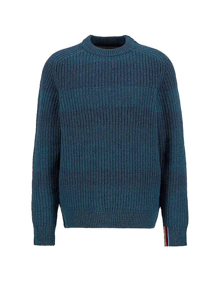 BARBOUR | Paul Smith loves Barbour Jersey Saddle con cuello redondo | Azul