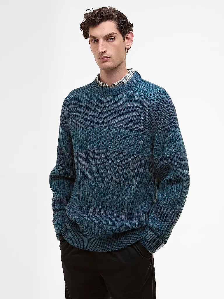 BARBOUR | Paul Smith loves Barbour Jersey Saddle con cuello redondo | Azul