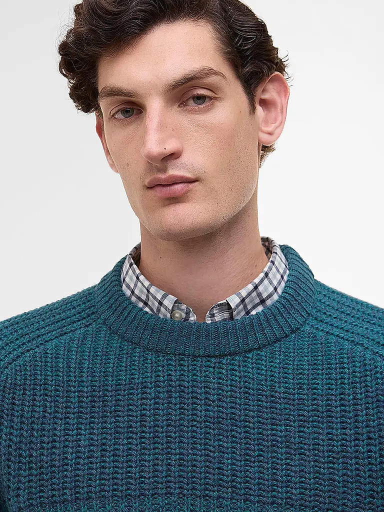 BARBOUR | Paul Smith loves Barbour Jersey Saddle con cuello redondo | Azul