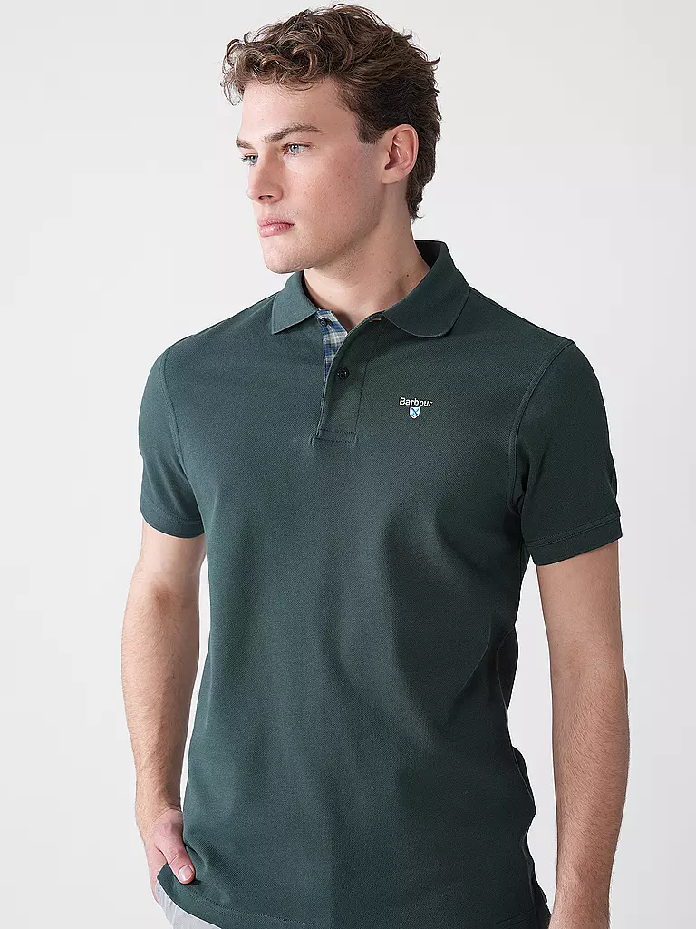 BARBOUR | Polo de corte regular | Verde oscuro