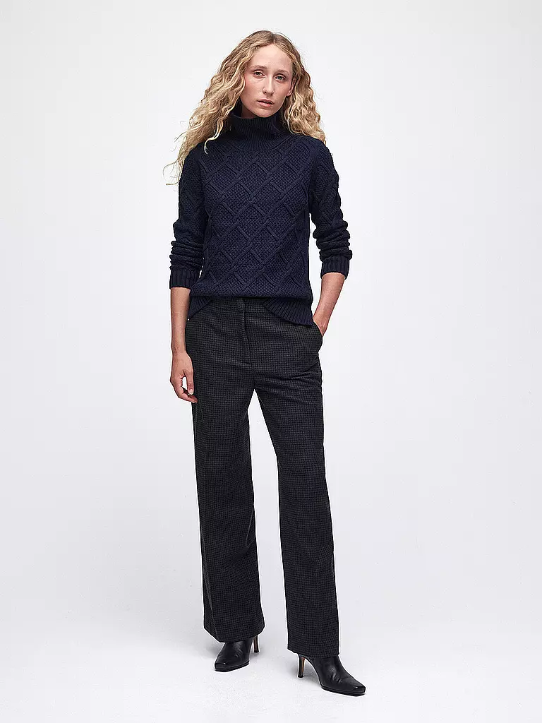 BARBOUR | Rollkragenpullover BURNE  | Azul oscuro