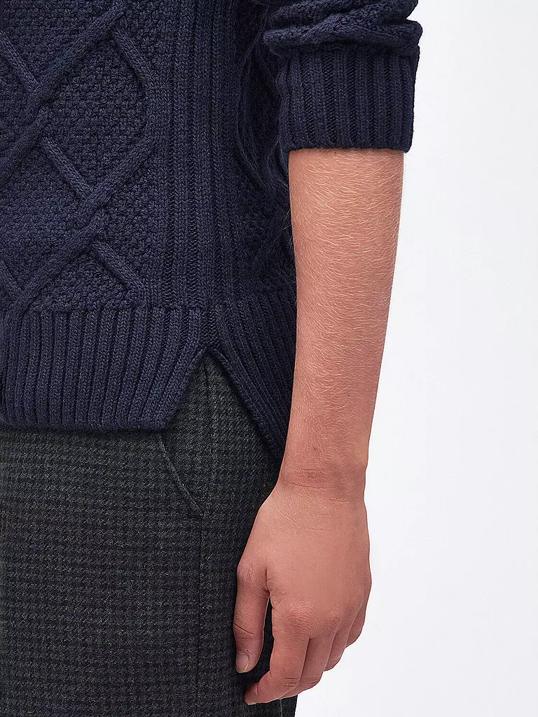 BARBOUR | Rollkragenpullover BURNE  | Azul oscuro