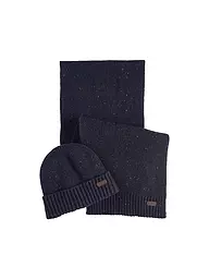 BARBOUR | Set de regalo de 2 piezas, bufanda y gorro CARLTON | Azul oscuro