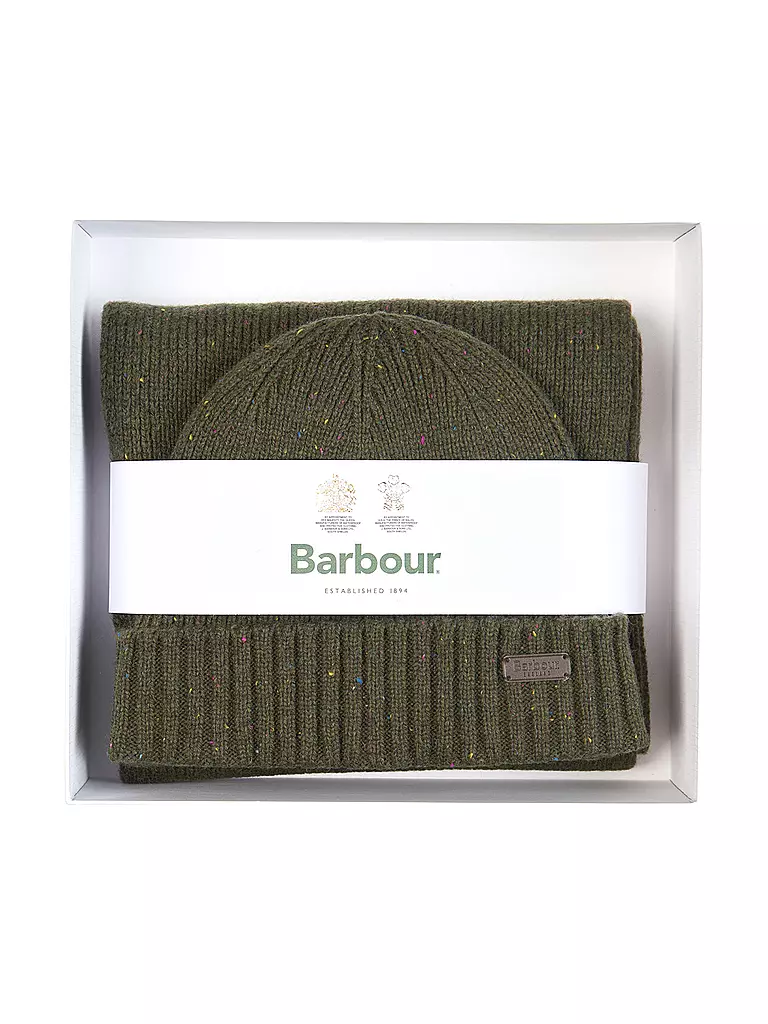 BARBOUR | Set de regalo de 2 piezas, bufanda y gorro CARLTON | 