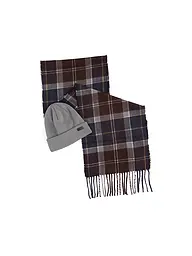 BARBOUR | Set de regalo de 2 piezas, bufanda y gorro SWINTON CHRISTMAS | Gris