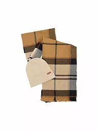 BARBOUR | Set de regalo gorro y bufanda PENDLE | Beige