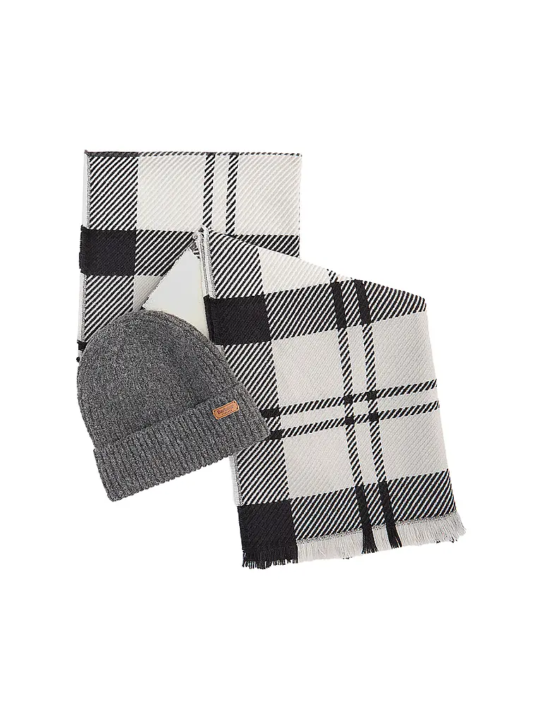 BARBOUR | Set de regalo gorro y bufanda PENDLE | Gris