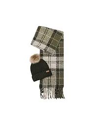 BARBOUR | Set de regalo gorro y bufanda SALTBURN | Oliva