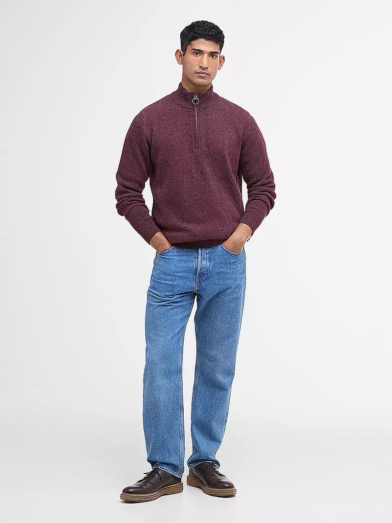 BARBOUR | Troyer Pullover HOLDIN | dunkelrot