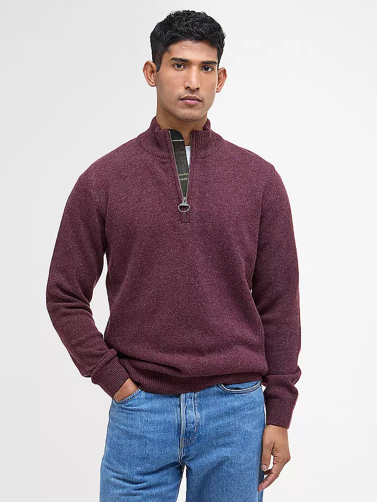 BARBOUR | Troyer Pullover HOLDIN | dunkelrot