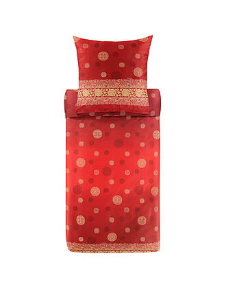 BASSETTI | Ropa de cama de satén PALLAVICINO 70x90cm/140x200cm Rojo