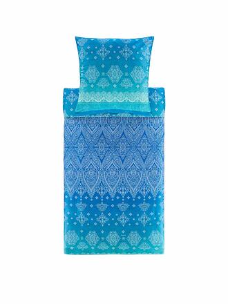 BASSETTI | Ropa de cama de satén KERALA 70x90cm/140x200cm Azul