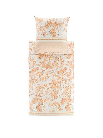 BASSETTI | Ropa de cama de satén IBISCUS 70x90cm/140x200cm Crema/Coral