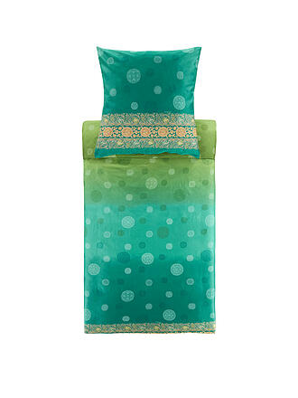 BASSETTI | Ropa de cama de satén PALLAVICINO 70x90cm/140x200cm Verde