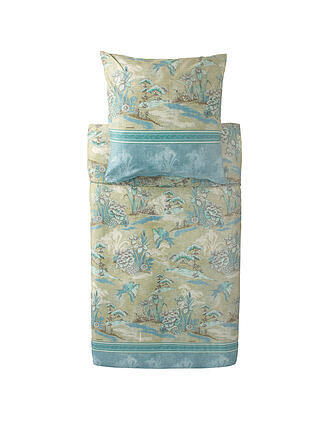BASSETTI | Ropa de cama de satén 70x90cm / 140x200cm ACQUAFORTE Verde