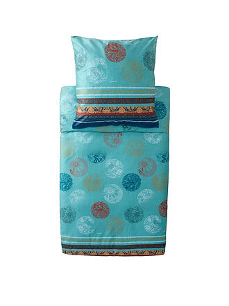 BASSETTI | Ropa de cama de satén 70x90cm / 140x200cm FLORENCE Turquesa