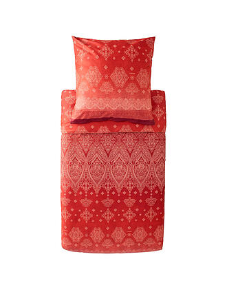 BASSETTI | Ropa de cama de satén 2x70x90cm/ 200x200cm KERALA Burdeos