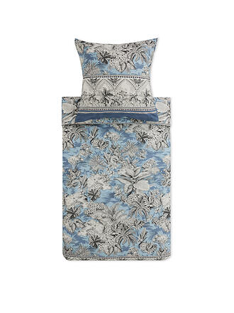 BASSETTI | Ropa de cama de satén BOBOLI 70x90cm/140x200cm Azul humo