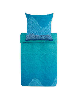 BASSETTI | Ropa de cama de satén DOLCEACQUA 70x90cm/140x200cm Azul