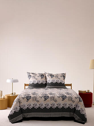 BASSETTI | Ropa de cama de satén PARAGGI 2x 70x90cm / 200x200cm Beige