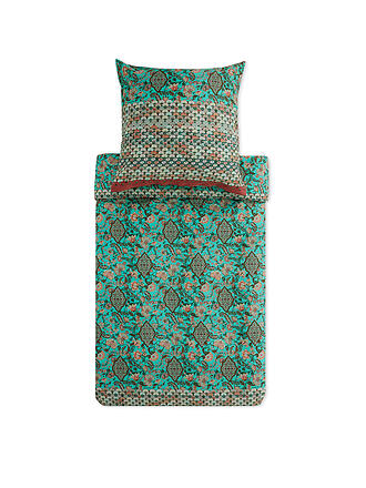 BASSETTI | Ropa de cama de satén TIGULLIO 70x90cm/140x200cm Verde Claro
