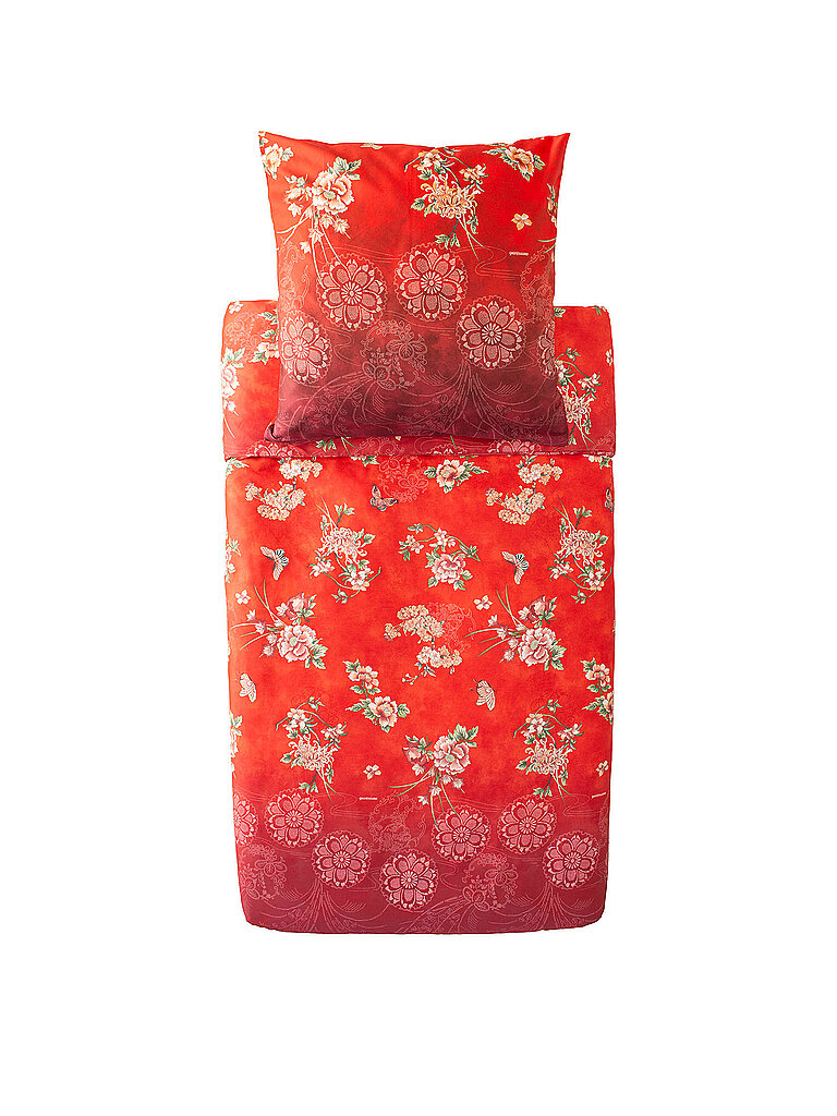 BASSETTI Ropa de cama de satén 70x90cm / 140x200cm ESPERIDI Rojo rojo