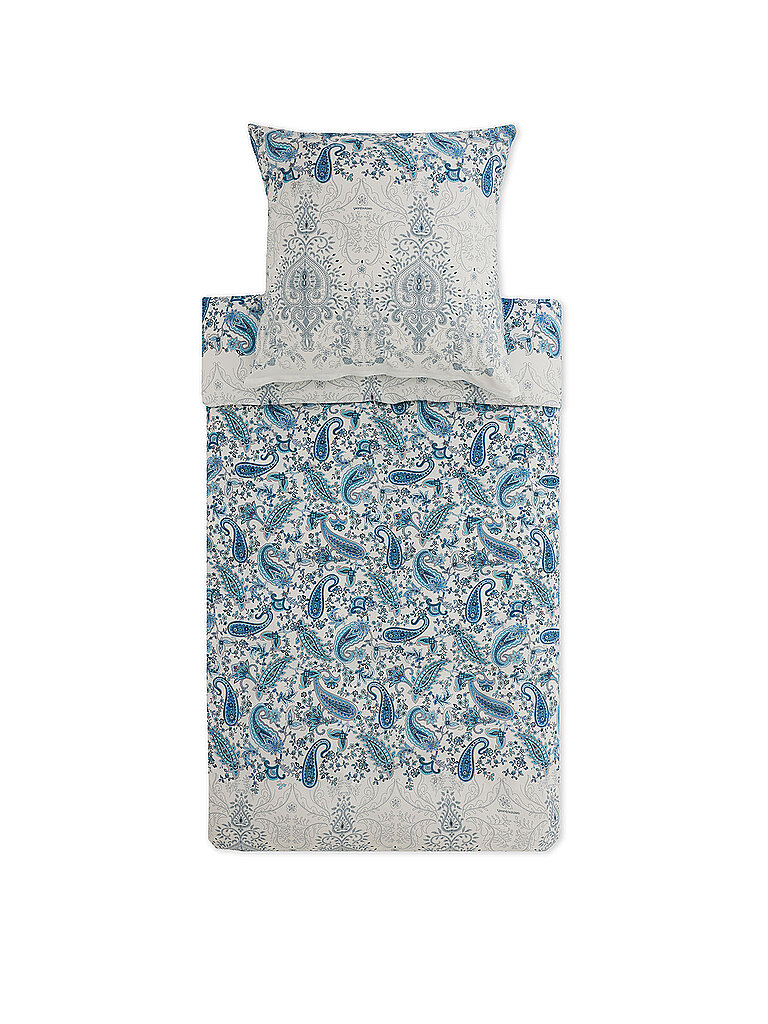 Ropa de cama de satén MONNALISA 2x 70x90cm / 200x200cm Azul humo azul claro