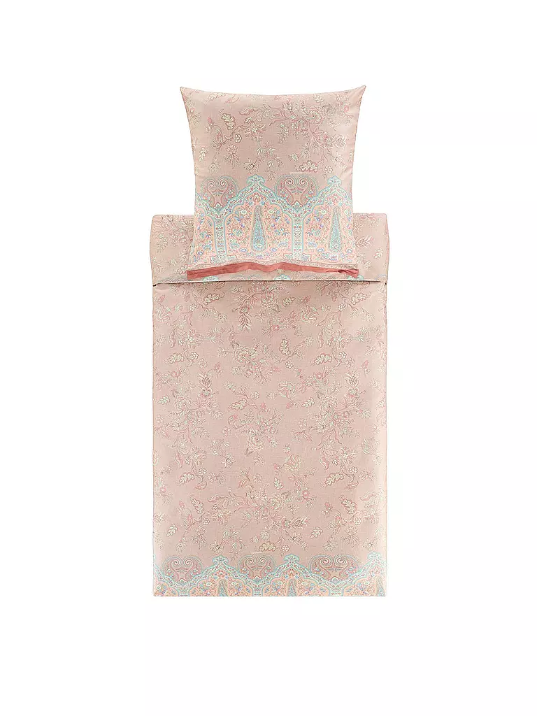 BASSETTI | Juego de cama de satén INDIAN ROSES 70x90cm/140x200cm Beige | beige