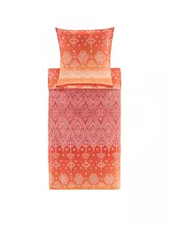 BASSETTI | Juego de cama de satén KERALA 70x90cm/140x200cm Naranja | Naranja